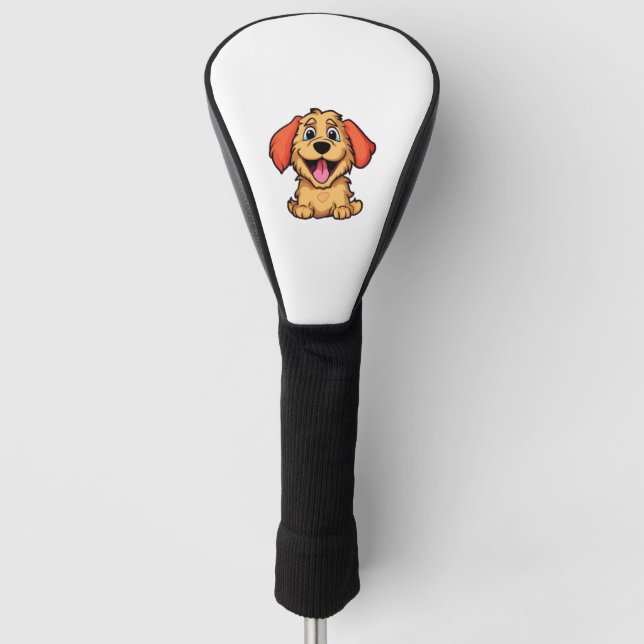 Cute cartoon dog 3 golf head cover (Front)