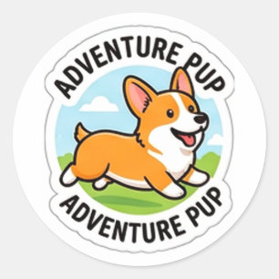 Cute Cartoon Dog Adventure Lover Vinyl Sticker