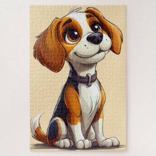 Cute Cartoon Dog best gift for dog lovers Jigsaw Puzzle