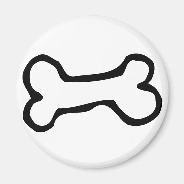 Cute Cartoon Dog Bone Magnet (Front)