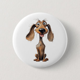 Cute Cartoon Dog Breed Art Collection 6 Cm Round Badge