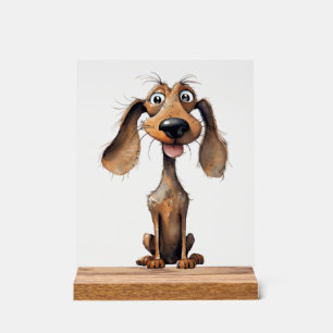 Cute Cartoon Dog Breed Art Collection  Acrylic Sign