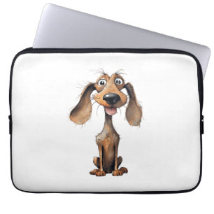Cute Cartoon Dog Breed Art Collection Laptop Sleeve