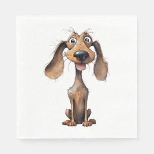 Cute Cartoon Dog Breed Art Collection Napkin