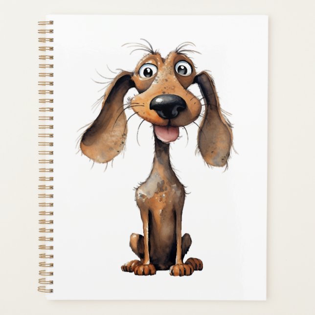 Cute Cartoon Dog Breed Art Collection  Planner (Front)