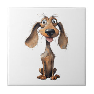 Cute Cartoon Dog Breed Art Collection Tile
