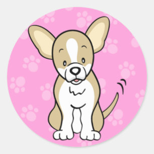 Cute Cartoon Dog Chihuahua Sticker