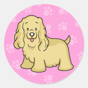 Cute Cartoon Dog Cocker Spaniel Sticker