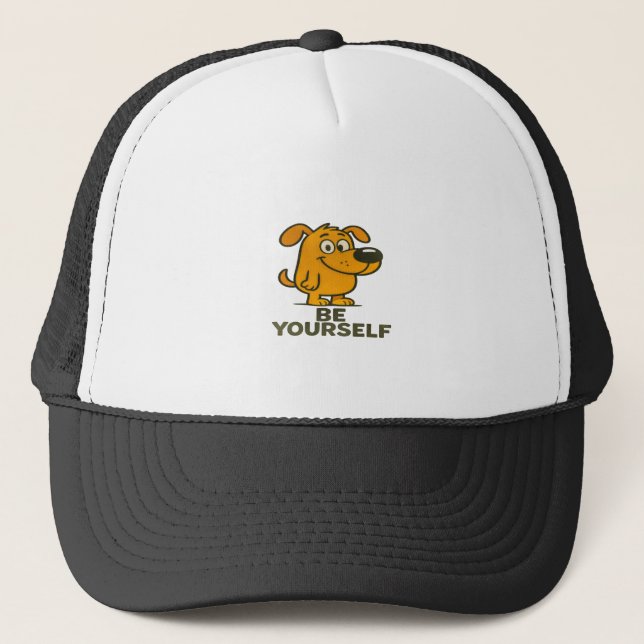 Cute Cartoon Dog Hats Inspirational "Be Yourself" (Front)