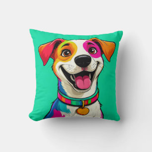 Cute Cartoon Dog Illustration Cushion