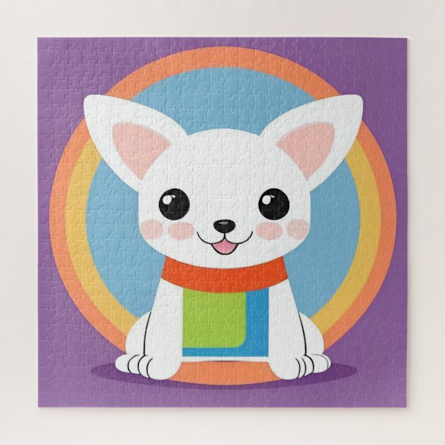 Cute Cartoon Dog Illustration Jigsaw Puzzle (Vertical)