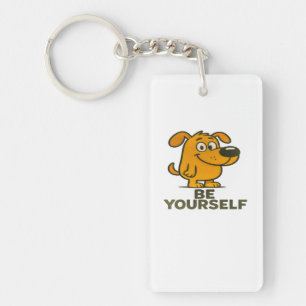 Cute Cartoon Dog Keychain Inspirational BeYourself
