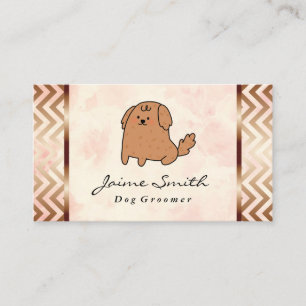 Cute Cartoon Dog   Pattern Business Card
