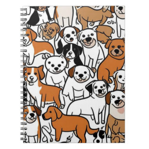 Cute Cartoon Dog Pattern Notebook
