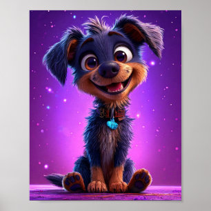 Cute Cartoon Dog Poster