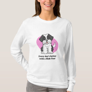 Cute Cartoon Dog Shih Tzu Long Sleeve T-Shirt