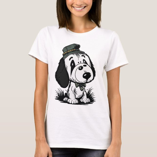 Cute Cartoon Dog T-Shirt (Front)