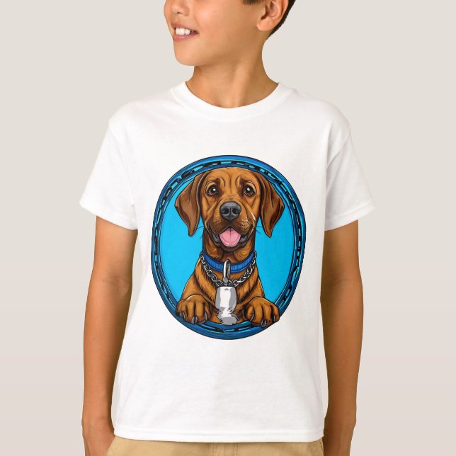 Cute Cartoon Dog T-Shirt (Front)