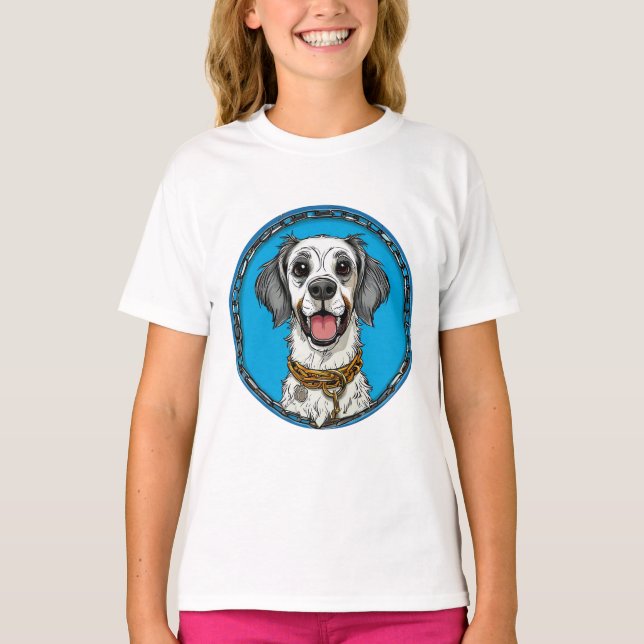 Cute Cartoon Dog T-Shirt (Front)