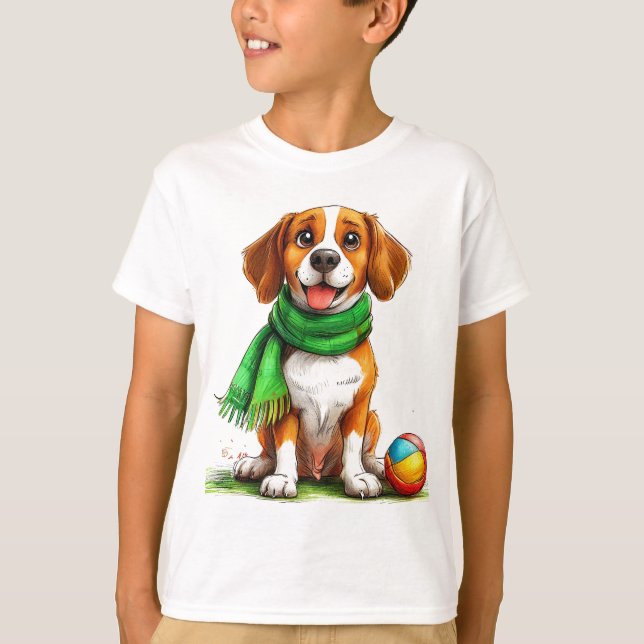 Cute Cartoon Dog T-Shirt (Front)