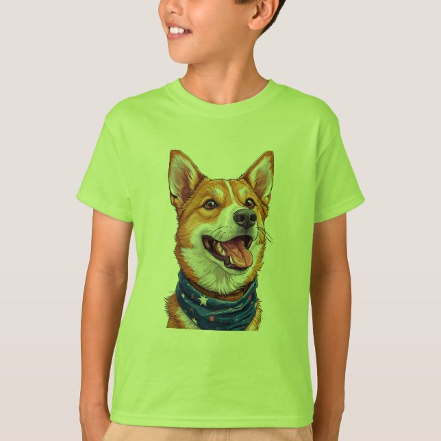 Cute Cartoon Dog T-Shirt (Front)