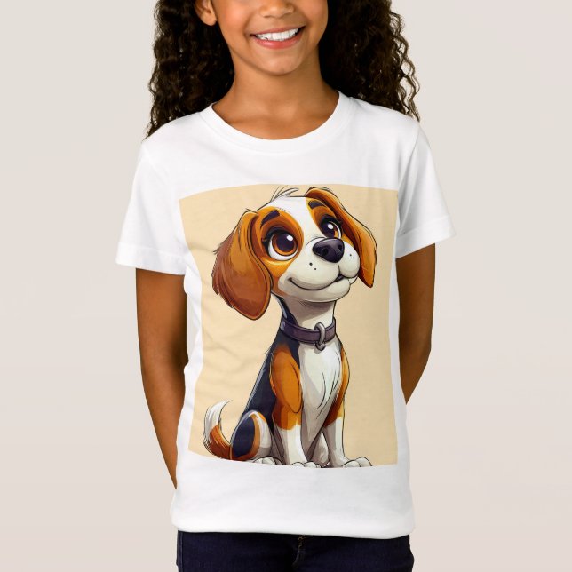 Cute cartoon dog T-Shirt (Front)