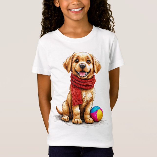 Cute Cartoon Dog T-Shirt (Front)