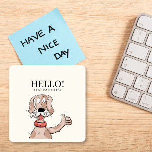 Cute Cartoon Dog Thumbs Up Typography Sticker 