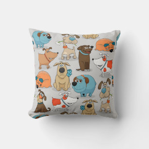 Cute Cartoon Doggies and Puppies Cushion
