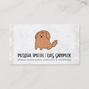 Cute Cartoon Doggy Pet Care Business Card