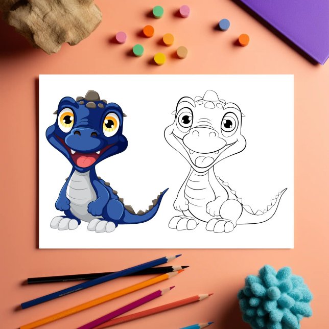 Cute Cartoon dragon colouring page (Creator Uploaded)