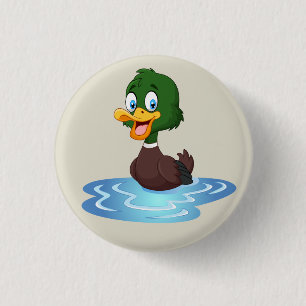 Cute Cartoon Duck 3 Cm Round Badge