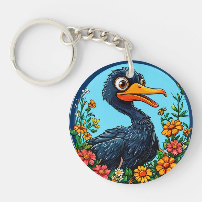 Cute cartoon duck key ring (Front)