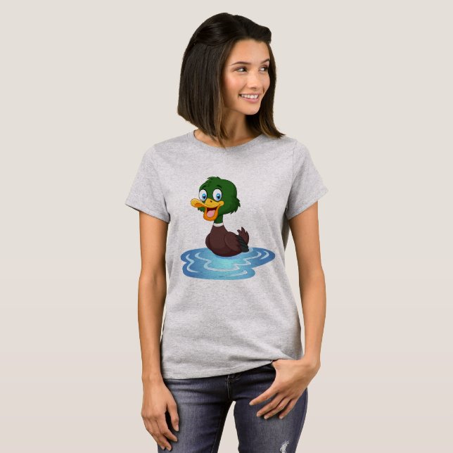 Cute Cartoon Duck T-Shirt (Front Full)