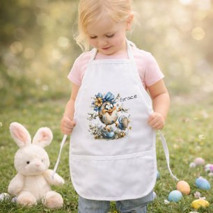 Cute Cartoon Easter Egg Illustration Kids Apron