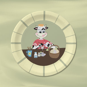 Cute cartoon Easter paper plates