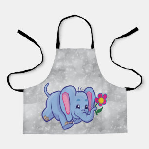 Cute cartoon elephant apron