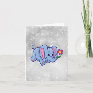 Cute cartoon elephant card