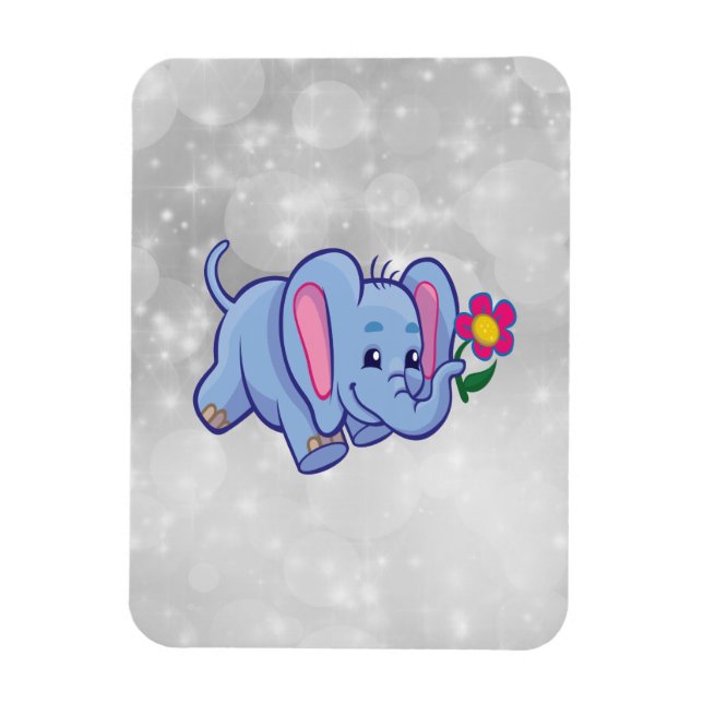 Cute cartoon elephant magnet (Vertical)