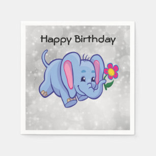 Cute cartoon elephant napkin