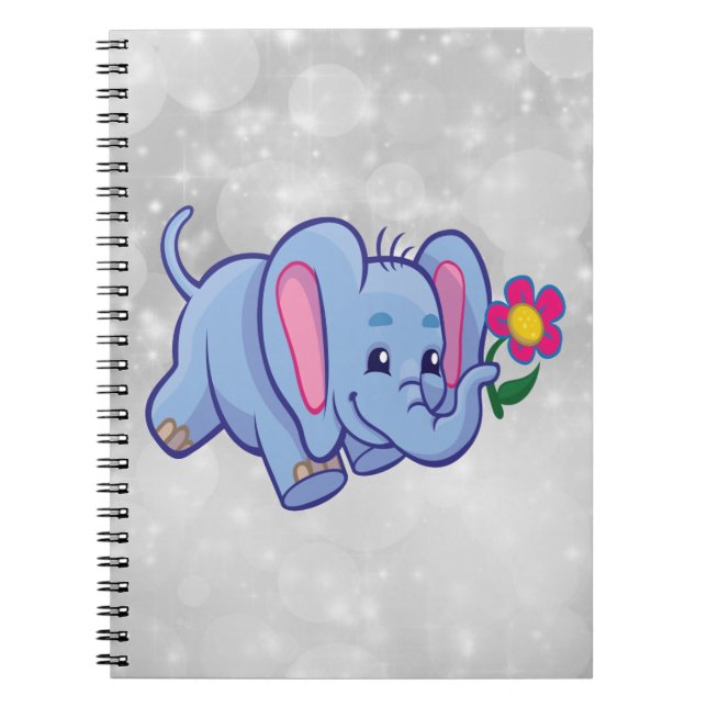 Cute cartoon elephant notebook (Front)