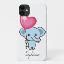 Cute Cartoon Elephant Personalised Cell Phone
