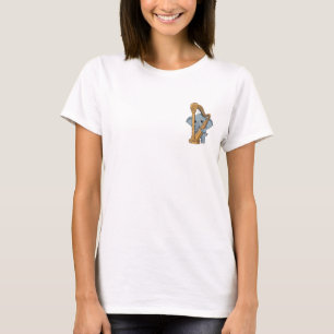 Cute Cartoon Elephant Playing Golden Harp T-Shirt