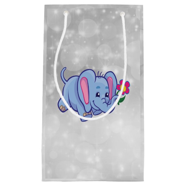Cute cartoon elephant small gift bag (Front)