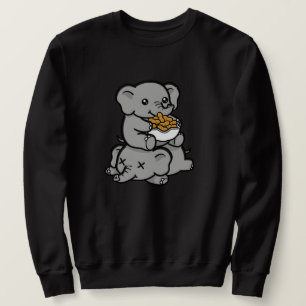 Cute Cartoon Elephants Eating Peanuts Fun Art Sweatshirt
