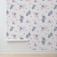 Cute cartoon elephants pattern