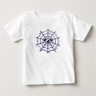 Cute Cartoon Eye in a Sparkly Web Baby T-Shirt