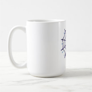 Cute Cartoon Eye in a Sparkly Web Coffee Mug