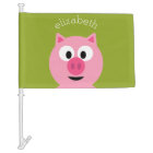 Cute Cartoon Farm Pig - Pink and Lime Green