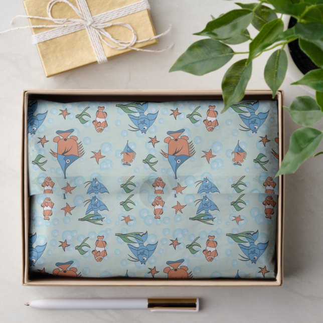 Cute Cartoon Fish Tissue Paper (Gift)